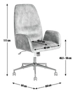 Clarice Velvet Office Chair - Green