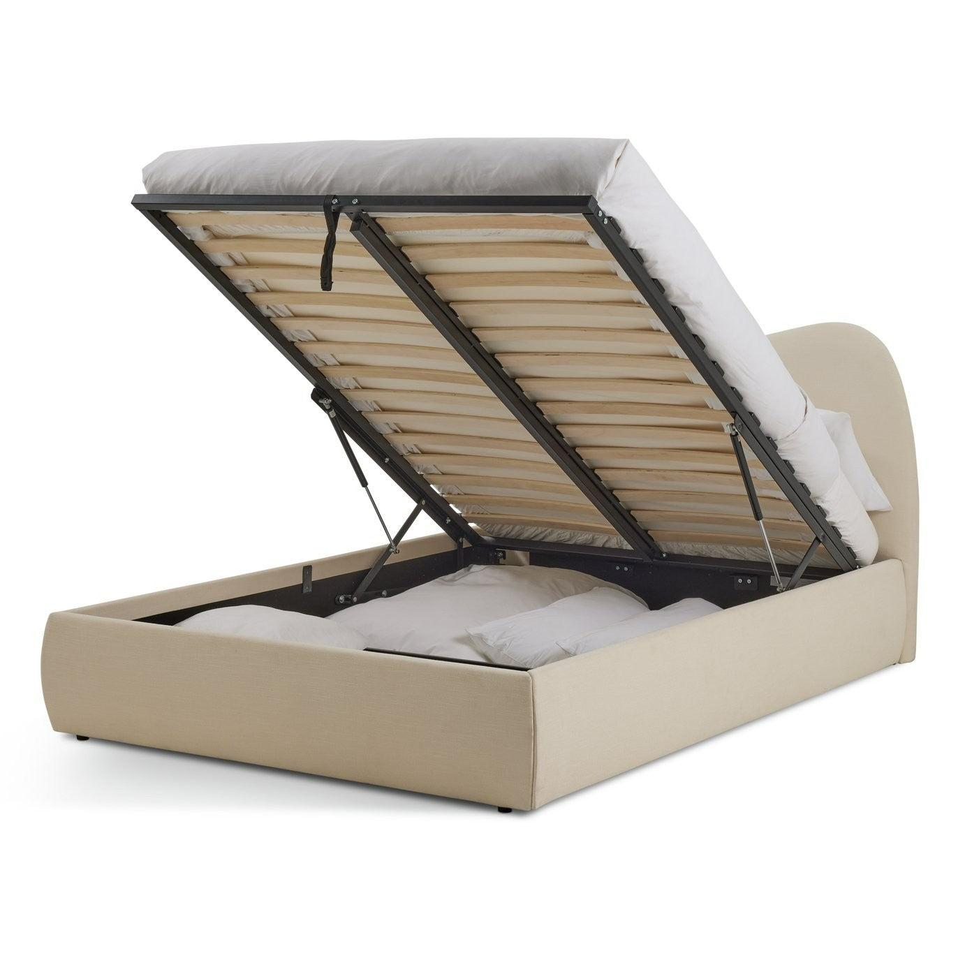 Orton Small Double End Lift Ottoman Bed - Natural | Space Saving Sleep Solution