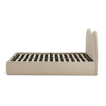 Orton Double Fabric End Lift Ottoman Bed - Natural | Cozy Room Interior
