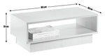 Cubes 1 Shelf Coffee Table Oak Effect | Modern Living Room Table Storage Shelf