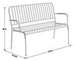 Indu 2 Seater Metal Garden Bench - Green (S)