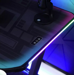 X Rocker Lumio Office Gaming Desk - Black | Black LED Computer Table for Gamers
