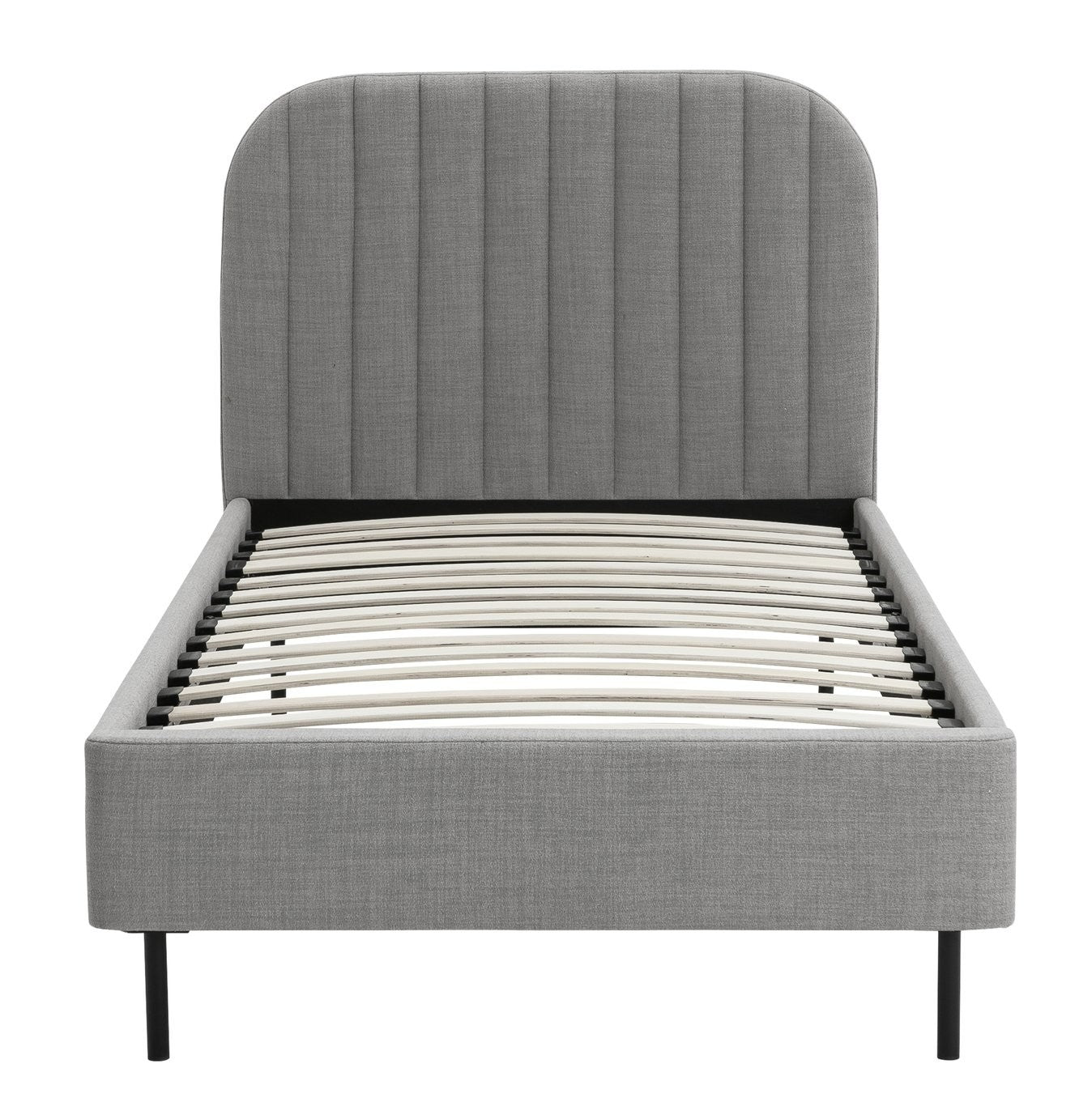 Home Fulford Single Fabric Bed Frame - Grey | Fabric upholstered bed