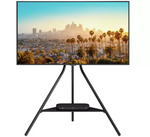 AVF TV Stand With Storage in Black - Up to 65 Inch TV Unit Tripod - 93cm Wide