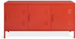 Stevie 3 Door Locker - Red | Steel Storage Space