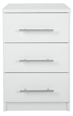 Normandy 3 Drawer Bedside Cabinet - White ( B Grade 36233 )