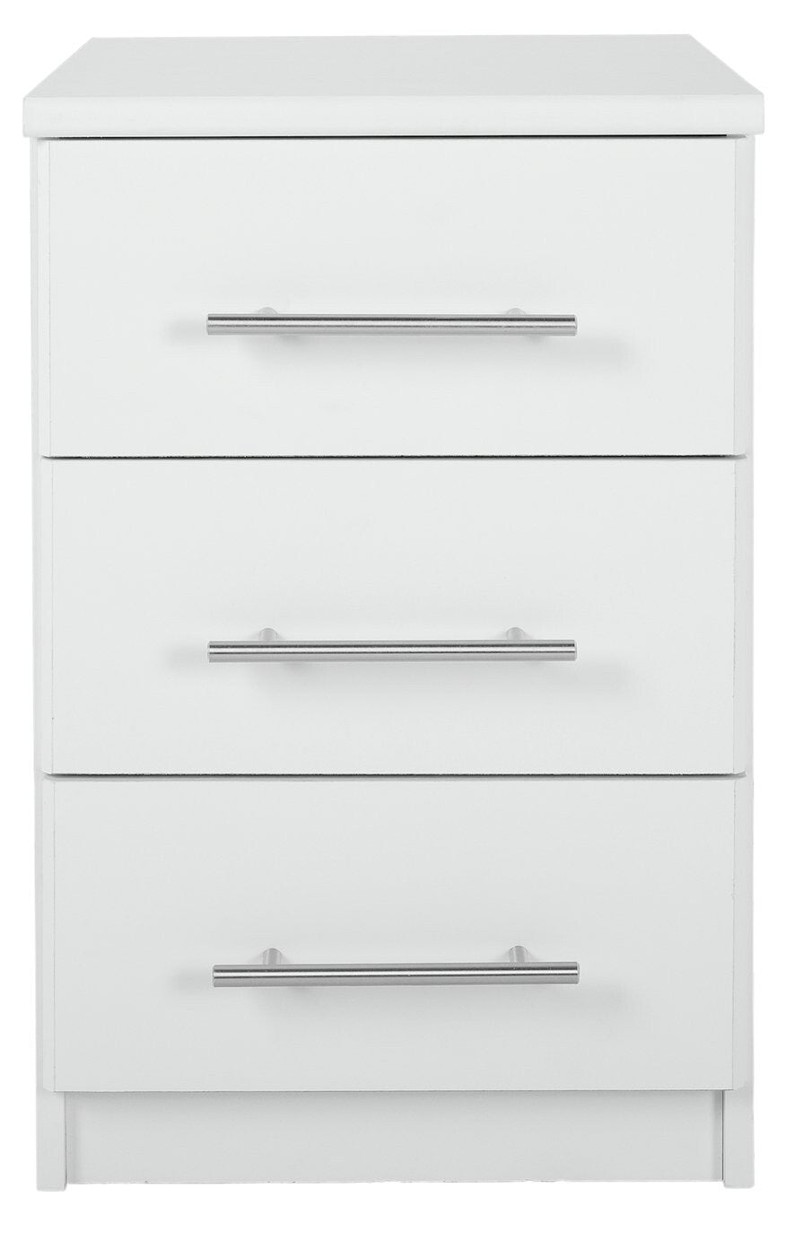 Normandy 3 Drawer Bedside Cabinet - White ( B Grade 36233 )