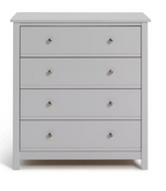 Home Brooklyn 4 Drawer Chest White | Bedroom Storage Furniture Unit
