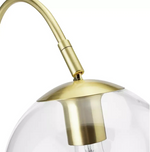 Coleman Glass Shade Metal Floor Lamp Brass | Modern Standing Floor Light Home