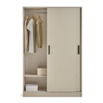 Home Nova 2 Door Sliding Wardrobe - Beige | Modern sliding door closet