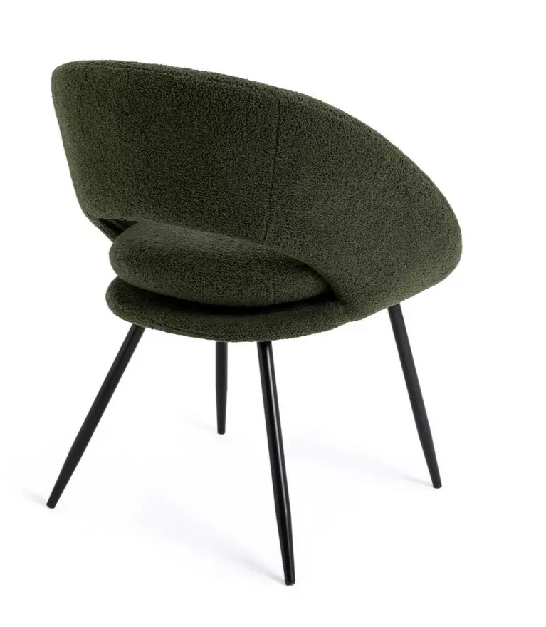 Home Hermione Boucle Chair Green | Accent Living Room Armchair