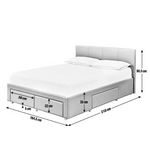 Home Lavendon 4 Drawer Kingsize Bed Frame - Black ( B Grade )