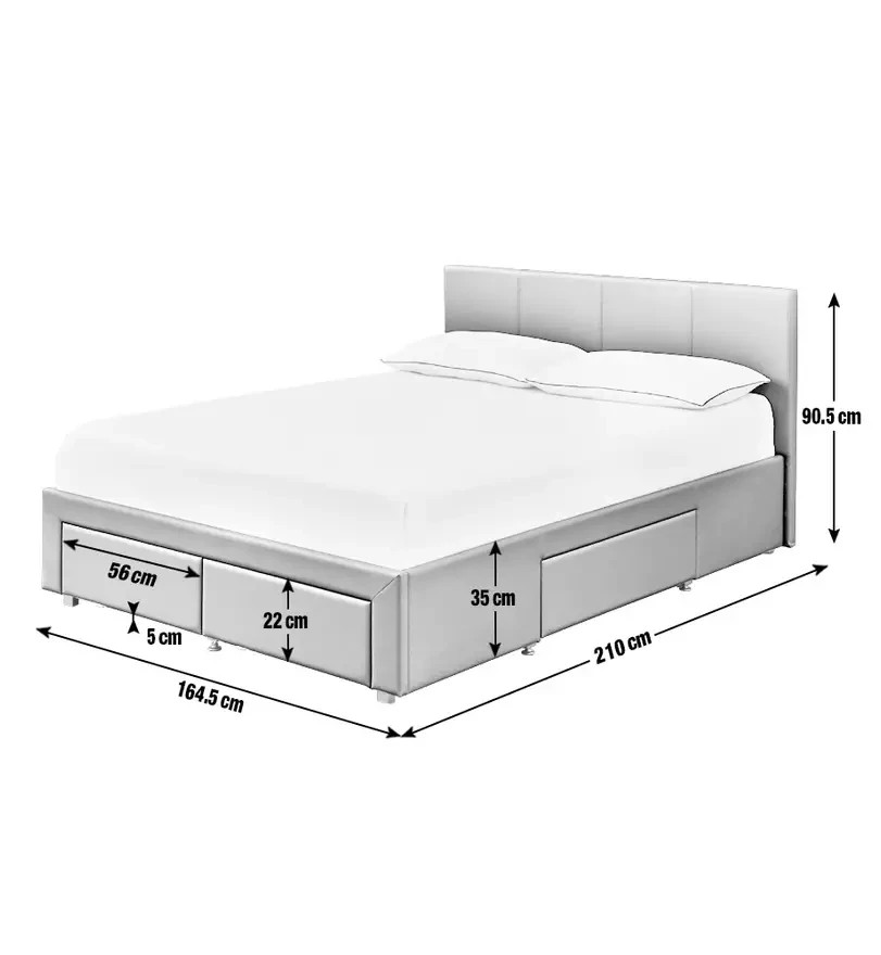 Home Lavendon 4 Drawer Kingsize Bed Frame - Black ( B Grade )