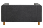 Moda Fabric Compact 2 Seater Sofa - Grey