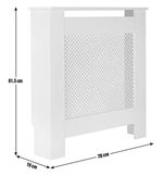Habitat Odell Mini Radiator Cover White | Lattice Panel MDF Cabinet Heater Cover