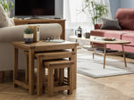 Kent Nest of 3 Tables - Grey & Oak