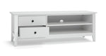 Habitat Minato 2 Drawer TV Unit White | Modern Shaker Style Media Stand Storage