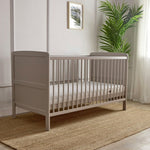 Baby Elegance Travis Baby Cot Bed with Mattress - Grey | Baby cot with mattress