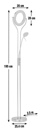 Father & Child LED Uplighter Floor Lamp - Chrome