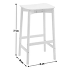 Habitat Nina Solid Birch Bar Stool - Natural | Modern Kitchen Breakfast Chair