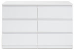 Home Jenson 6 Drawer Chest - Matte White | Minimalist design storage cabinet