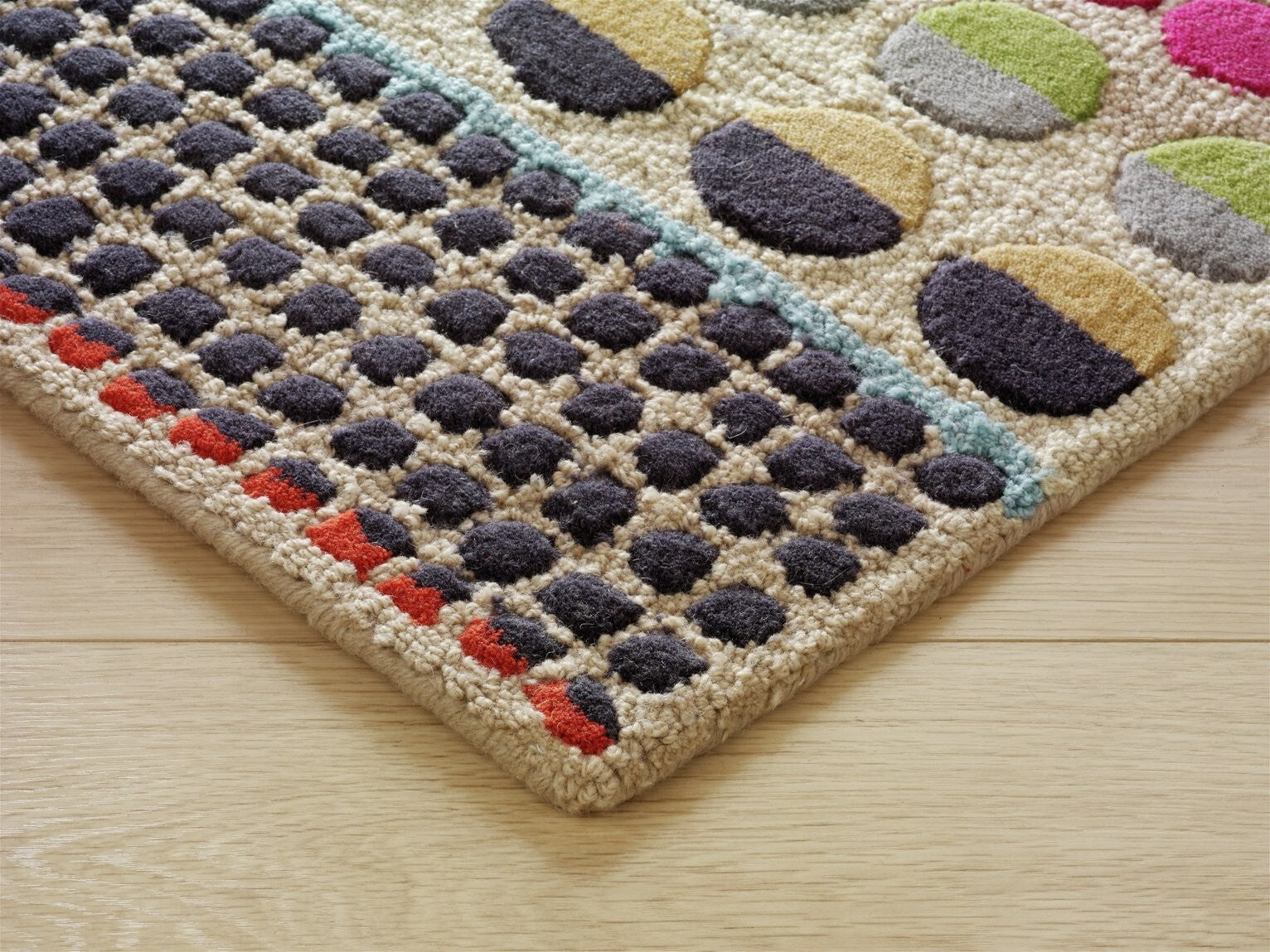 Habitat Bloomsbury Geo Wool Cut Pile Rug - 170x240cm - Multi