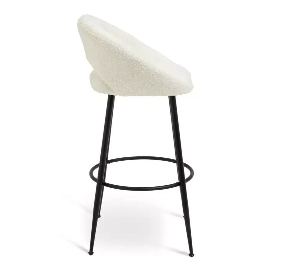 Habitat Hermione Boucle Bar Stool - Cream
