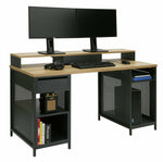 Modular 1 Drawer Gaming Desk - Oak Effect & Black ( B Grade 37398-37395- 37392 )