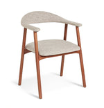 Lex Pair of Fabric Dining Chairs- Walnut | Upholstered Kitchen Furniture