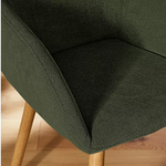 Home Alarik Pair of Fabric Dining Chairs Green | Upholstered Dining Seating