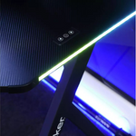 X Rocker Lumio Office Gaming Desk - Black | Black LED Computer Table for Gamers