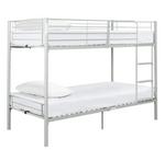 Mason Single Bunk Bed For Kids / Adults / Teenager - Silver (No Mattress)