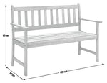 Newbury 2 Seater Wooden Garden Bench - Light Wood