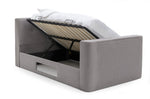 Home Jakob Kingsize TV Ottoman Bed Frame - Grey | High End Bedroom Comfort