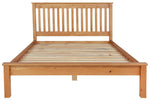Aspley Small Double Wooden Bed Frame - Oak Stain
