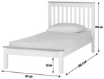 Aspley Single Wooden Bed Frame - Oak Stain | Kids Bedroom Furniture or Guest Bed