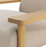 Habitat Dore Velvet Accent Chair Oak | Mid Century Lounge Chair Upholstered