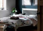 Home Aspley Kingsize Wooden Bed Frame - White ( B Grade )