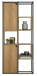 Habitat Loft Living Tall Shelving Unit - Light Oak | Oak Shelf Storage Bookcase