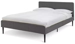 Kristopher Double Fabric Bed Frame Charcoal | Modern Bedroom Furniture Bedstead