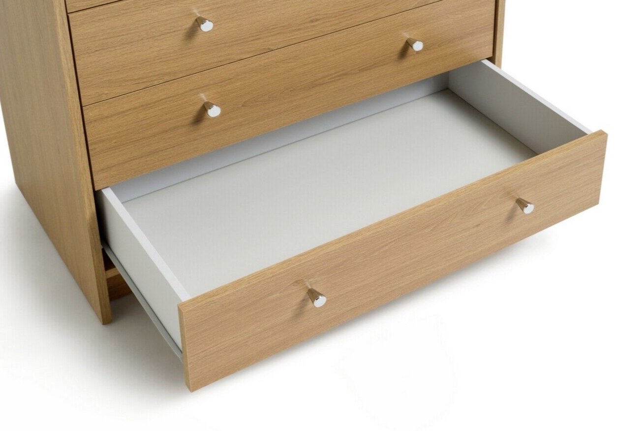 Malibu Modern 7 Drawer Chest Of Drawers  - Oak Effect (B Grade)