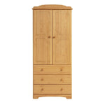 Home Nordic 2 Door 3 Drawer Wardrobe - Pine | wardrobe with drawers