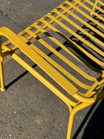 Indu 2 Seater Metal Garden Bench - Yellow