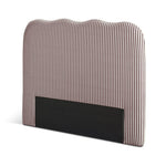 Onda Linen Double Headboard - Stripe Plum | Soft Bed Backboard