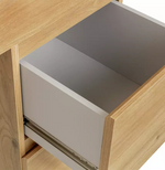 Home Jenson Double Pedestal Dressing Table Oak Effect | Vanity Makeup Table
