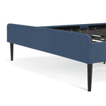 Home Kristopher Double Bed Frame Blue | Sturdy Modern Bedroom Furniture Design