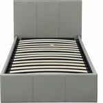 Home Lavendon Single Side Open Ottoman Bed Frame- Grey | Lift-up storage bed