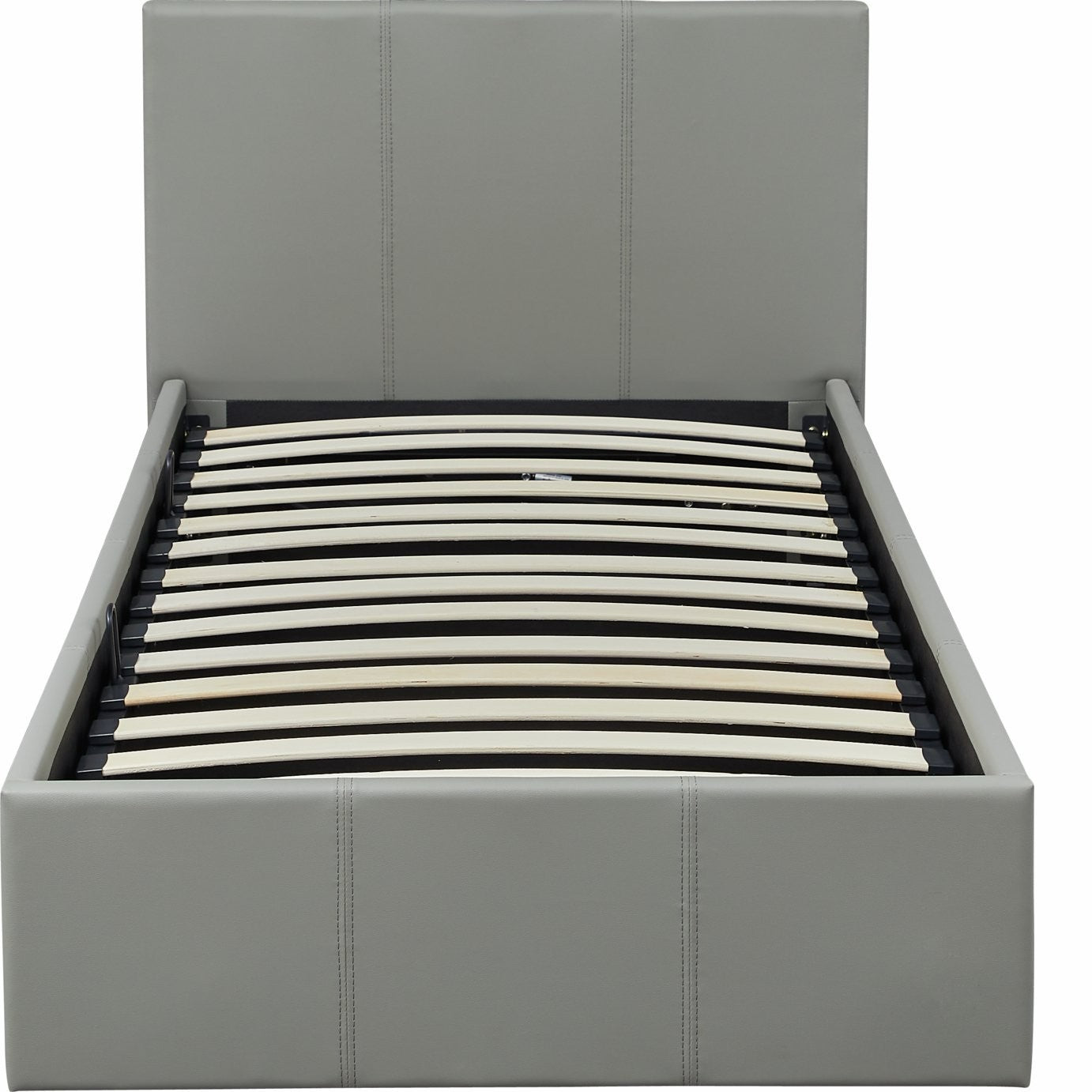 Home Lavendon Single Side Open Ottoman Bed Frame- Grey | Lift-up storage bed