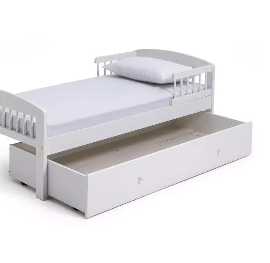 Jesse Toddler Bed With Drawer - White | Children's Bedroom Furniture