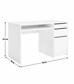 Home Pepper 2 Drawer Large Office Desk White | Home Workstation Desk